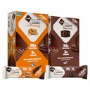 Nugo Slim 24ct Variety - Crunchy Mogyoróvaj 12 bar & Brownie Crunch 12 bar, 16g Protein, Keto Friendly, Gluten Free, 24 gróf