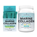 AMANDEAN Marine Collagen Duo. 500g Konténer + 30 Travel Packs. Hidrolizált hal kollagén peptidek a bőr, haj & körmök. Pescatarian, Keto & Paleo- Friendly, Unflavored