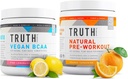 Truth Nutrition Natural Athlete Workout Stack - Vegan BCAA (Rózsaszín Lemonade) + Natural Pretoshing (Orange Tangerine)