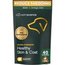 VetriScience Extra Strength Egészséges bőr & kabátot sajtok, Omega Plus kiegészítés kutyák, kiegyensúlyozott Omega 3, 6, 9, Halolaj és biotin, Skin Health, Coat Growth and Shine, Kacsa, 40 gróf