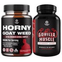 Bundle of Horny Goat Weed with Black Maca Root, Tongkat Ali, Saw Palmetto & Panax Ginseng kivonat Stamina & Energy és Extra Strength tesztoszteron booster - Izombővítő kiegészítés férfiak