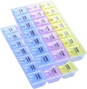 INVODA Pill Case 7 Day Weekly Pill Box Medication Reminder Pill Organizer - Morning Noon Evening Daily 21 Detactable Commodities