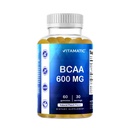 Vitamatic BCAA gumik - Branch Chain Amino sav kiegészítők - Peach Flavor - 600mg per Serving - 60 Vegan Pectin alapú gumik (1 üveg)