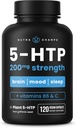 NutraChamps 5- HTP 200mg, 120 Vegán kapszula, Pure 5HTP 100mg Plus B6 vitamin és C vitamin