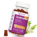 Quercetin Gumies, Quercetin C-vitaminnal Cink, Bromelain, Elderberry és D-vitamin, Immun Support Felnőttek, Nők, 60 Gummies rágótabletta