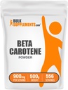 BulkSupplements.com Beta Carotene Powder - Beta Carotene Supplement, A-vitamin Supplement for Immune and Vision Support - Gluten Free, 900mg per Serving, 500g (1,1 kg) (1x csomag)