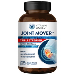Világ Triple Strength Joint Mover, Glucosamine Chondroitin MSM Joint Support Support Support Support Support Joint Strength, Comfort & Rugalmasság, 270 Caplet