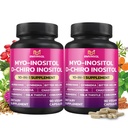 BMVINVOL 2 Pack Inositol kiegészítés - Myo- Inositol és D- Chiro Inositol Ideal 40: 1 Ratio - Plus Berberine, Fahéj, Ashwagandha + 5 More- 60 napos ellátás