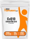 BulkSupplements.com Q10 Powder Coenzim - Q10 200 mg kiegészítés, tápanyag kiegészítés - Gluten Free, 200mg per Serving, 50g (1.8 oz) (1x csomag)