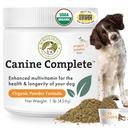 Wholistic Pet Organics Canine Complete - Dog Multivitamin Powder - 1 Lb - Daily Dog Vitamins and Supplements for Homelist Food - Immunrendszer, Bőr, Kabát és Általános egészség - Kicsi és nagy tenyésztés