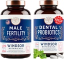WINDSOR BOTANICALS Férfi termékenység kiegészítés és orális probiotikumok friss levegő - Mens Health Bundle