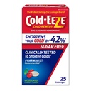 Cold- EEZE Sugar- Free, Natural Wild Cherry Cink Lozenges, Homeopátiás Cold Remedy, Shores the Common Cold, Sore Throat, Cough, Congestion & Post Nasal Drip, 25 Ct