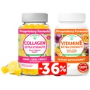 Lunakai Collagen és E-vitamin Gummees Bundle - Non-GMO Aging kiegészítők férfiak és nők számára - Természetes gumi C-vitamin & 250 mg Natural VIT E