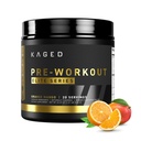 Kaged Pre Workout Powder Pre- Edition Elite a férfiak és nők, High Stimulant for Energy, Focus, Pumps, L- Citrulline, Beta Alanine, Creatine & 388 mg szerves koffein, Orange Mango