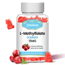 L-Metil-folát 15mg & Metil-B12 gumik, Agy-egészségügyi folsav kiegészítés, Mood & Immunity, DNS szintetizátor és javítás, Sugar Free, Vegan, Cranberry Flavor, 60 gróf