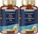 Totaria Urolitin A 100 mg-os kiegészítés NAD-dal, CoQ10, Nők pótlása 120 Softgels for Muscle Energy Antioxidants (2. csomag)