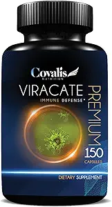 Viracate Immune Defense Supplement 124; with Monolaurin, Olive Leaf Extract, Cats 's Carom, & Lysine Therapy 124; Anti- Microbal Ingatlanok