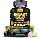 Shilajit és Sea Moss Combo Pure Shilajit férfiaknak és nőknek Himaláján Shilajit kapszula Extra Erő Oroszlánnal, Rhodiola Rosea, Ashwagandha, Cordyceps, Ginseng Plus Turmeric