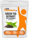 BulkSupplements.comgreen Tea kivonat por - 50% polifenolok kiegészítés, EGCG kiegészítők - Gluten Free, 500mg per szerving, 250g (8.8 oz) (1-es csomag)