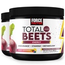 FORCE FACTOR Total Beets Energy Drink Mix 2- Pack, Superfood Beet Root Powder, Nitrates to Boost Energy, Support Circing, Blood Flow, Nitric Oxide and Stamina, Heart Health Supplement, 60 Servings