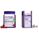 Bundle of Natrol Time Release Melatonin 10 mg 100 tabletta, Diétás kiegészítés a nyugtató alváshoz, & Natrol Time Release Melatoning 3mg Gumies, 35 Eperberry- Ízesített Melatonin Gumies, 35 napos ellátás