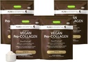 Igennus Vegan Collagen Peptid Powder, Enhaned with Glycine, Prolin & Hydroxyproline & CoFactor C vitamin, Nem GMO, Teljes vegetáriánus növény alapú kollagén por booster, 4 x 35 Servings