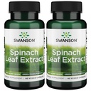 Swanson Spinach Levélkivonat - Gyógynövény kiegészítés az egészséget népszerűsítve - Zöld élelmiszerek Forma w / Jótékony Thylakoid & Chlorophyll - (60 Veggie Capsules, 650mg Each) (2 csomag)