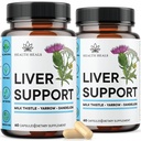 Máj tisztítás és javítás Forma - gyógynövény májpótló kiegészítés Milk Thistle Gyermekláncfű Gyökér Turmeric, Articsóka kivonat máj-egészségügyi - 120 gróf