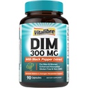 DIM- kiegészítés nők és férfiak számára, ösztrogén metabolizmus, hormonegyensúly és menopauza támogatás, DIM- 300 mg fekete bors kivonat, magas abszorpció, 90 kapszula