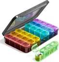 Odaro Weekly Pill Organizer 4 Times egy nap, BPA Free Daily Pill Box 7 nap, Big Travel Pill Case 28 Compartment tartani gyógyszer, vitamin és kiegészítés