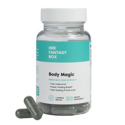 A Fantasy Box 124; Body Magic) 124; Chlorophyll Capsules - 30 Vegan Capsules for Detox, Digestion, Gut Health, Skin Support, and Oily Skin - Natural Energy Booster