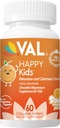 VAL Kids Magnézium 124; Solid + Focus Formula 124; 100mg Mg (Glicinate, Citrate, Taurate) + B6, D3, C W.124; Sugar- Free, Non- GMO W.A.124; Funny Chewable Tablets n.e.Orange Flavor.