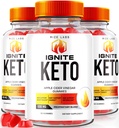 Rize laborok (3 Ignite Keto ACV gumiból álló csomag, fejlett súlyvesztéshez, Keto Ignite kiegészítéshez (180 gumi)