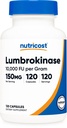 Nutricost Lumbrokináz kapszula 150 mg (120 kapszula) - gluténmentes, vegán, GMo- mentes