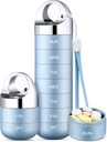 Zannaki Metal Travel Pill Organizer, Portable Waterable Weekly Pill Box, Large Aluminum Alloy Pill Case Container, BPA Free 7 Day Daily Medicine Organizer Holder Vitamin, Halolaj, Kiegészítés