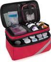 Trunab Medicine Storage and Organizer Bag empty, Pill Palty Organizer with Portable Small Pouch, Home First Aid Box for Previous Medication, Supplements or Medical Kits (csak zacskó) (Patent Design)
