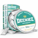 Deckiez Energy Pouches, 5 Cans (100 Pouches), Sugar Free koffein kiegészítés, Coffee Pouches & Energy Drink Alternatív, 50mg koffein Pouches, Wintergreen Flavor