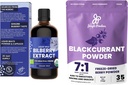 Jungle Powders Wild Bilberry Extract for Eyes USDA Organic 3.4oz Blackrirant Powder Bundle Freeze Drift Black Currant Extract for Smoothie