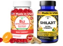 Lunakai USA Made B12 Gumies & Shilajit kapszula Bundle - Extra Erő Napi Energia & Wellness támogatás