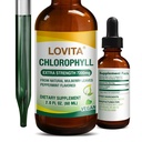 Lovita klorofill folyékony cseppek, magas potencia 120 mg / ml, 7,200 mg palackonként, természetes energia booster & Immun Support, belső dezodor, Skin Health, Vegan & Non-GMO, Menta Flavor, 60 szerváció 2 Oz