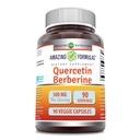 Csodálatos Formulas Quercetin Berberine - 250mg Berberine és 250mg Quercetin, 90 Veggie Capprovement Supplement 124; Non-GMO Thermaceae 124; Gluten Free Agriculture 124; Made in USA