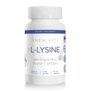 L-lizin kiegészítés B12-vitaminnal + C + Cink a Lip, Mouth, és orális szöveti egészség - Enhanced Wellness Support - Non-GMO, gluténmentes - Made in USA - 60 növényi kapszula, 500mg