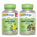SOLARAY Müllein Leaf 330 mg és Hawthorn Berry Capsules 1050 mg - Gyógynövénytartó köteg az általános egészségért és a wellness-ért - Vegán, Non-GMO, 60- napos garancia, Labor ellenőrzött, 200 / 180 VegCaps