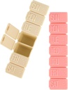 2Pack Weekly Pill Organizer, 7 Days Pill Cases Travel Daily Pill Box Medicine Organizer Pill Box 7 Day Pill Organizer Weekly for Fish Oil, Calcium Tablets Supplements (Rózsaszín + Beige)