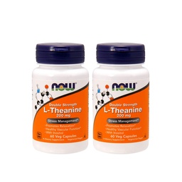 NOW Foods L- Theanine 200 mg, 60 növényi kapszula (2 csomag)