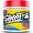 GHOST Gamer: Energy and Focus Support Forma - 40 Servings, Swedish Fish - Nootropics & Natural koffein figyelemre, Pontosság és reakcióidő - Vegan, gluténmentes