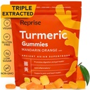 Kurkumagummis für Damen | Kurkuma Ergänzungsgummis für Entzündungen | Kurkumagummis für Erwachsene | Natürliche Curcumin, Low-Sugar, Vegan, Mandarin Orange Flavor, 45 Graf