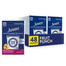 Juven terápiás tápláló ital por beleértve a kollagén peptideket, Amino Acides, és HMB sebgyógyító támogatás, gyümölcs punch, 48 csomag