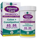 Vital Planet - Intense Care Colon & Constipatio Probiotics Plus Organic Prebiotics, Postbiotics, Parabiotics, Complete 4- in1 Health Supplement for Felnőttek számára, 65 Million CFU, 66 Strains, 30