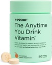 H-PROOF The Women You Drink Vitamin, máj-egészség & Immunity Support with Electrolytes, Milk Thistle, and Vitamins B & C - 40 Chewable Tablets (20 Servings), Vegan, Tangerine